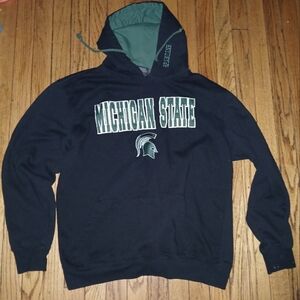 Colosseum- Men's Michigan State Black/Green Hoodie. Size Large